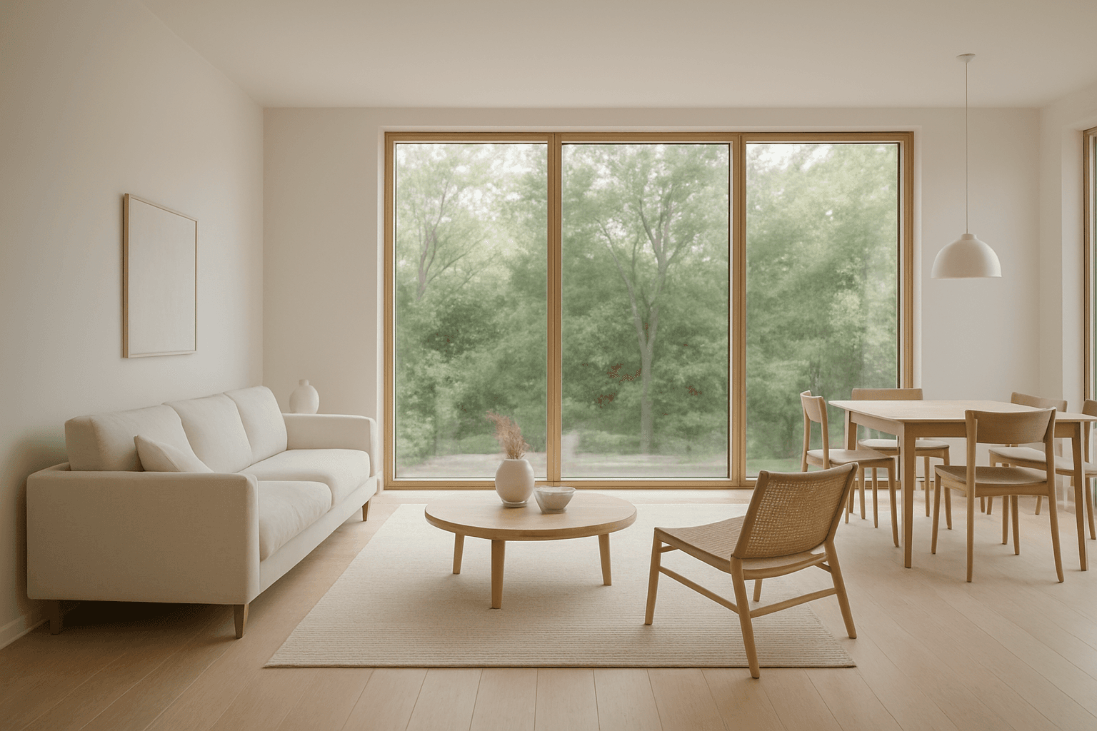 A bright and modern home interior